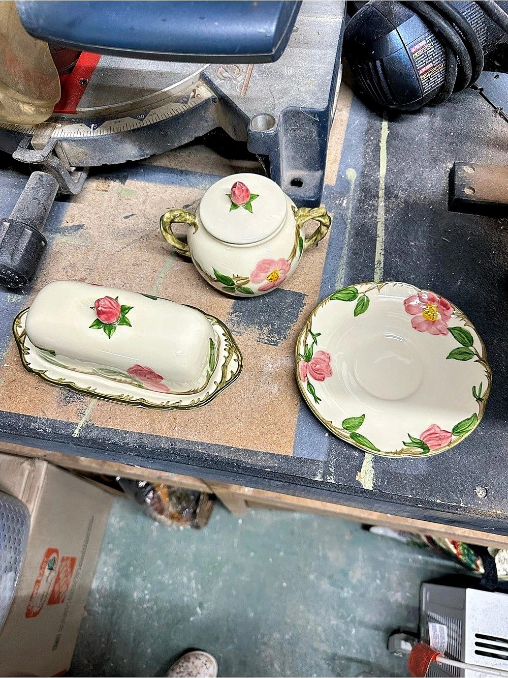 Franciscan Desert Rose Floral Dinnerware Set Cream & Pink